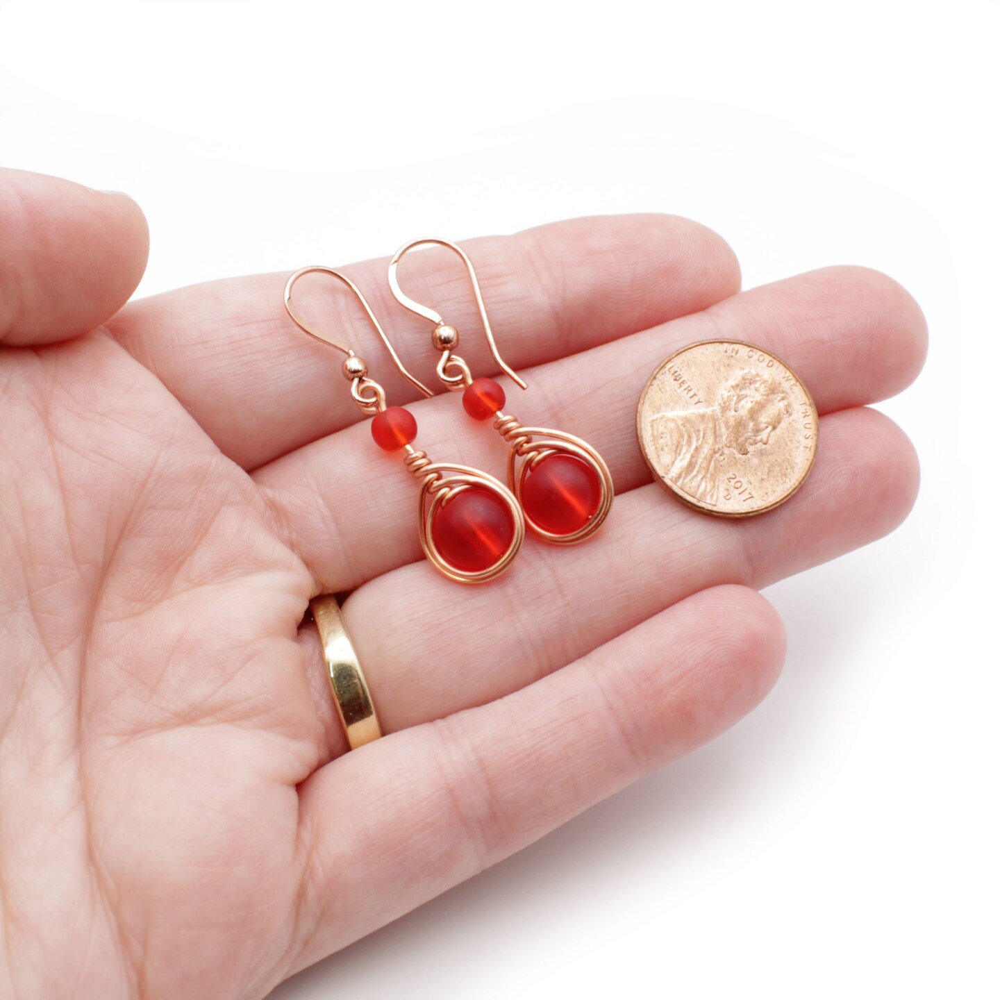 Red Beaded Teardrop Earrings - Frida Kahlo Inspired - Kaleidoscopes And  Polka Dots