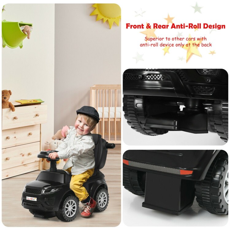 Honey Joy 3 in 1 Ride on Push Car Toddler Stroller Sliding Car with Music