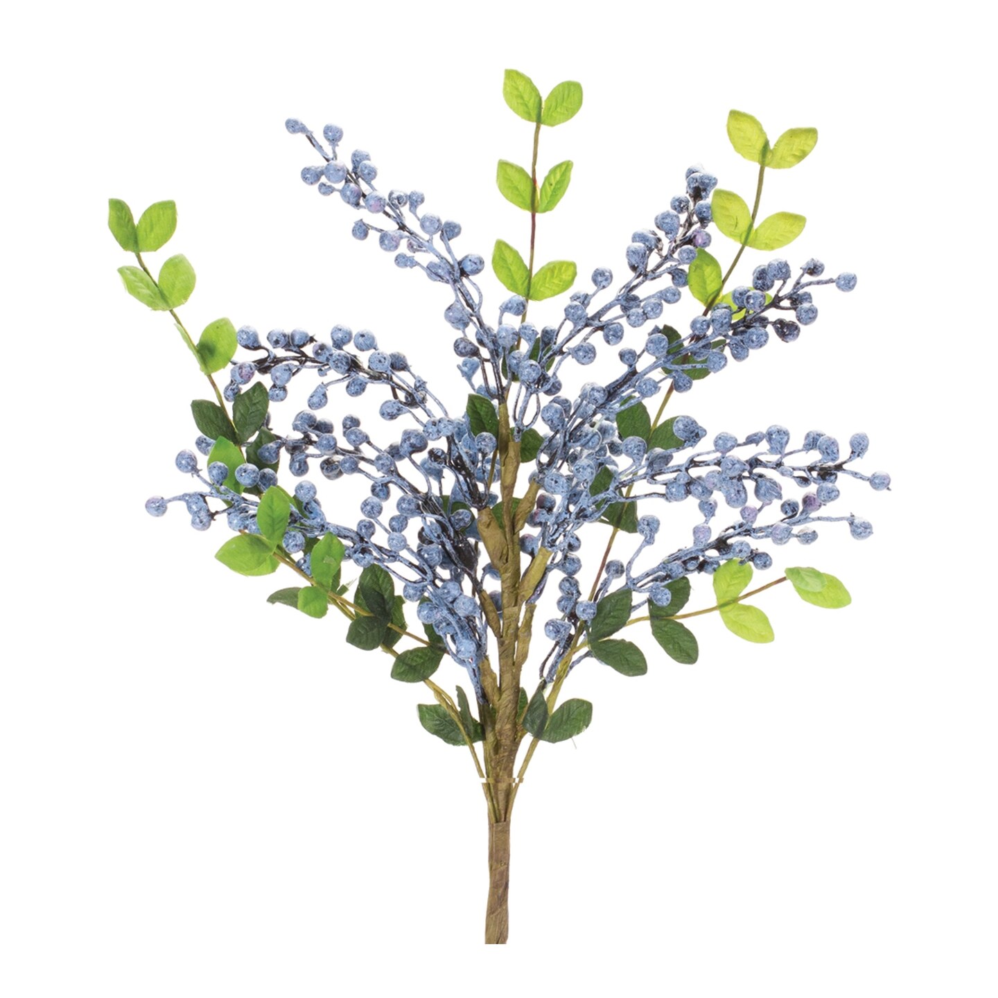 Melrose Set of 6 Blue Berry Leaf Artificial Christmas Sprays 20.5&#x22;