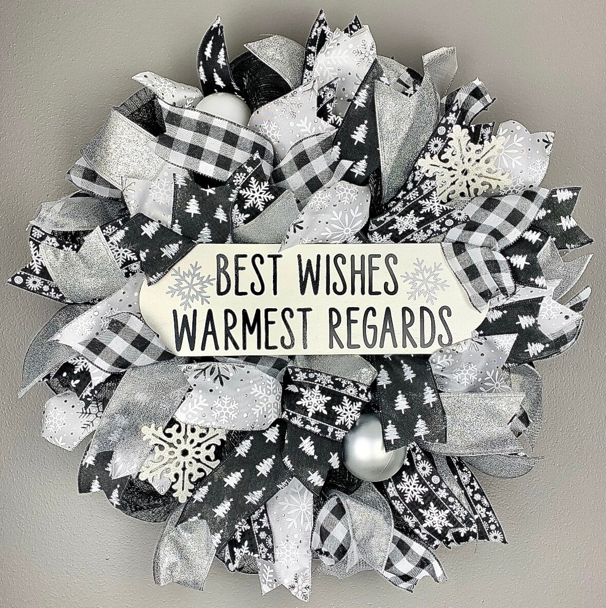 Black and White Christmas Wreath | MakerPlace by Michaels