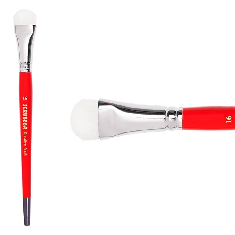 Creative Mark Scrubber Watercolor Brushes - Professional Watercolor Brushes for Scrubbing, Blotting, Re-Shaping Edges, and More!