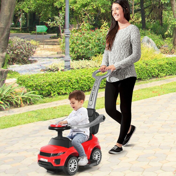 Honey Joy 3 in 1 Ride on Push Car Toddler Stroller Sliding Car with Music