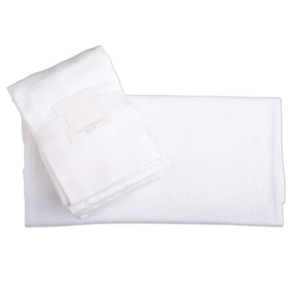 Floursack Cotton Dishtowel Set of 5, White