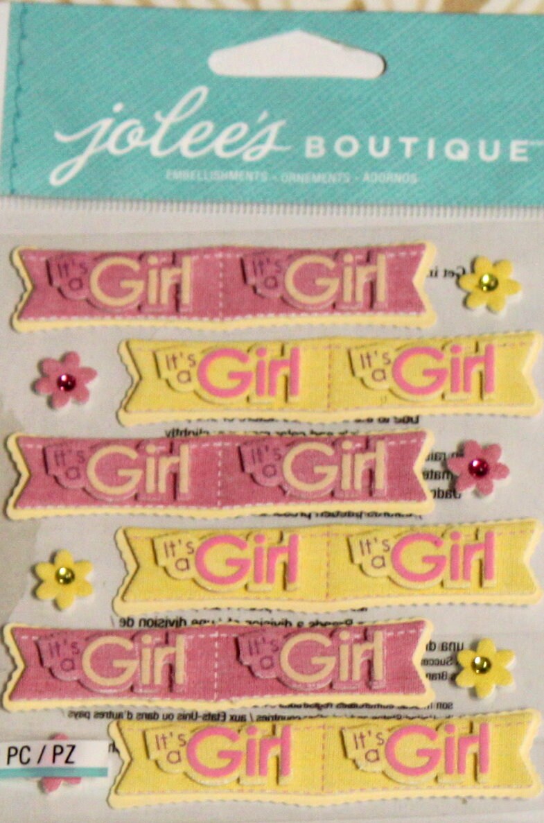 Jolee&#x27;s Boutique Baby Girl Banner Dimensional Stickers