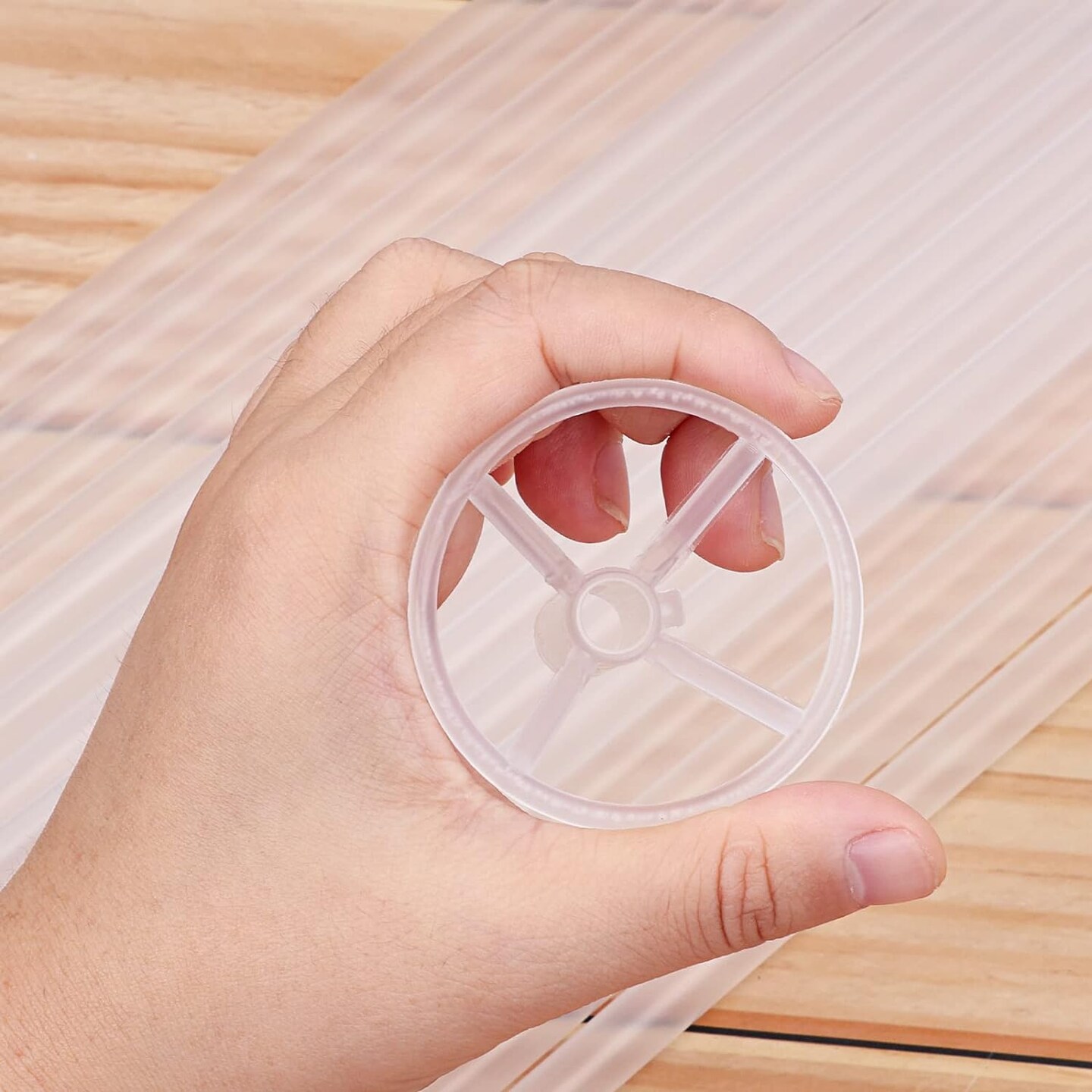 50pcs Balloon Sticks with Cups, 16in Clear Bobo Balloon Holders Large and Long Balloon Stand for Large Balloons Birthday Graduation Wedding Party Decorations