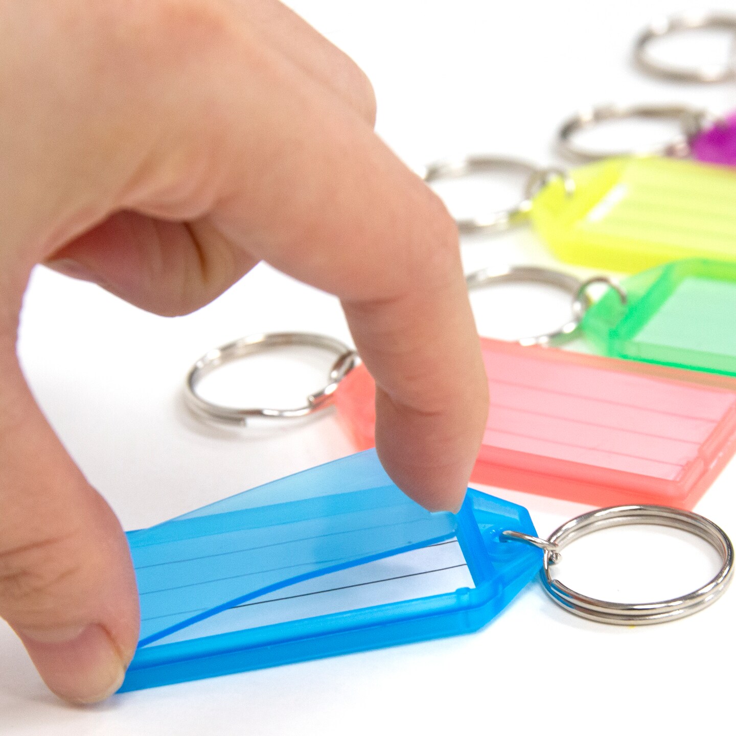 BAZIC Key Tags with Holder &#x26; Label Window (6/Pack)