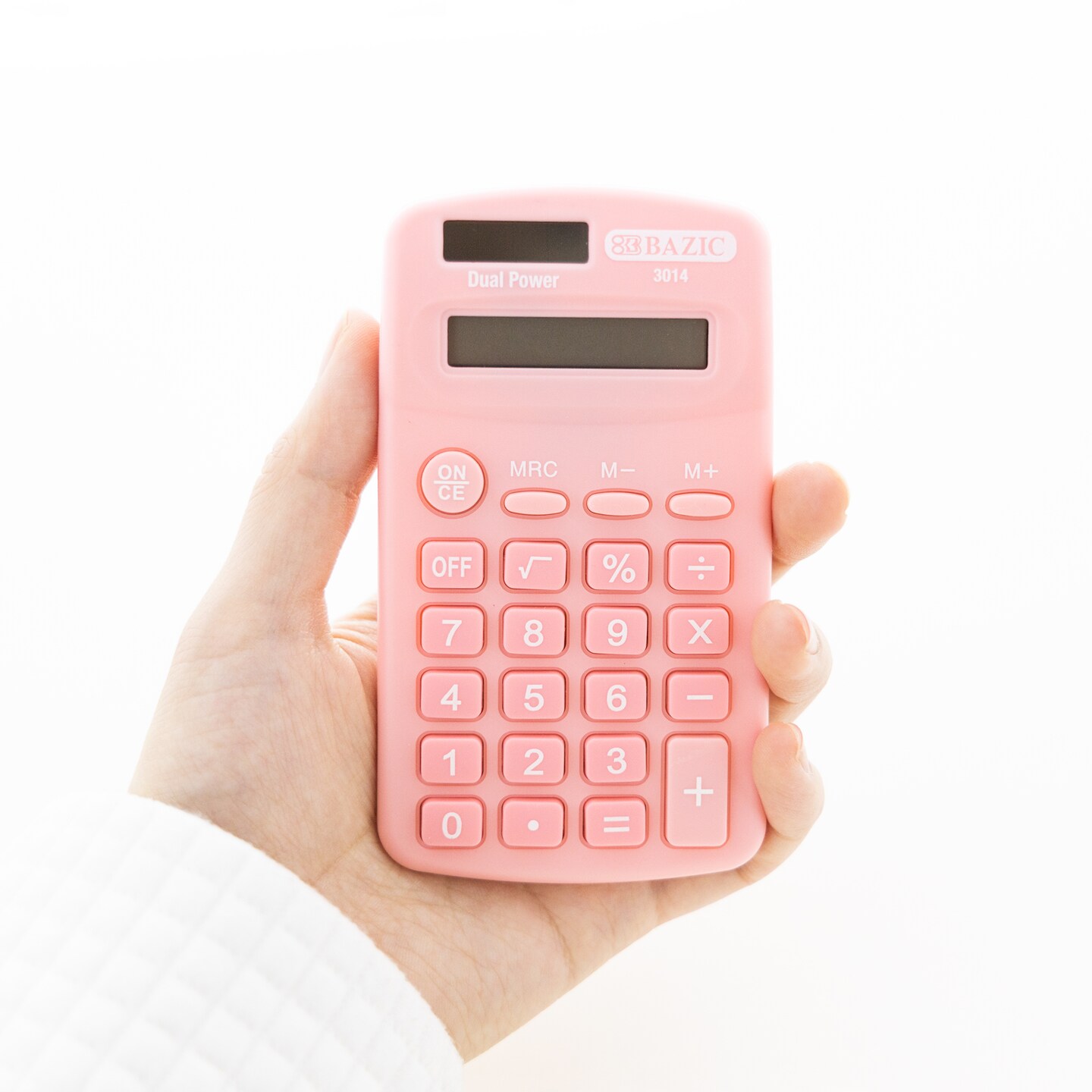 BAZIC Pocket Size Pastel Color Calculator 8-Digit Dual Power