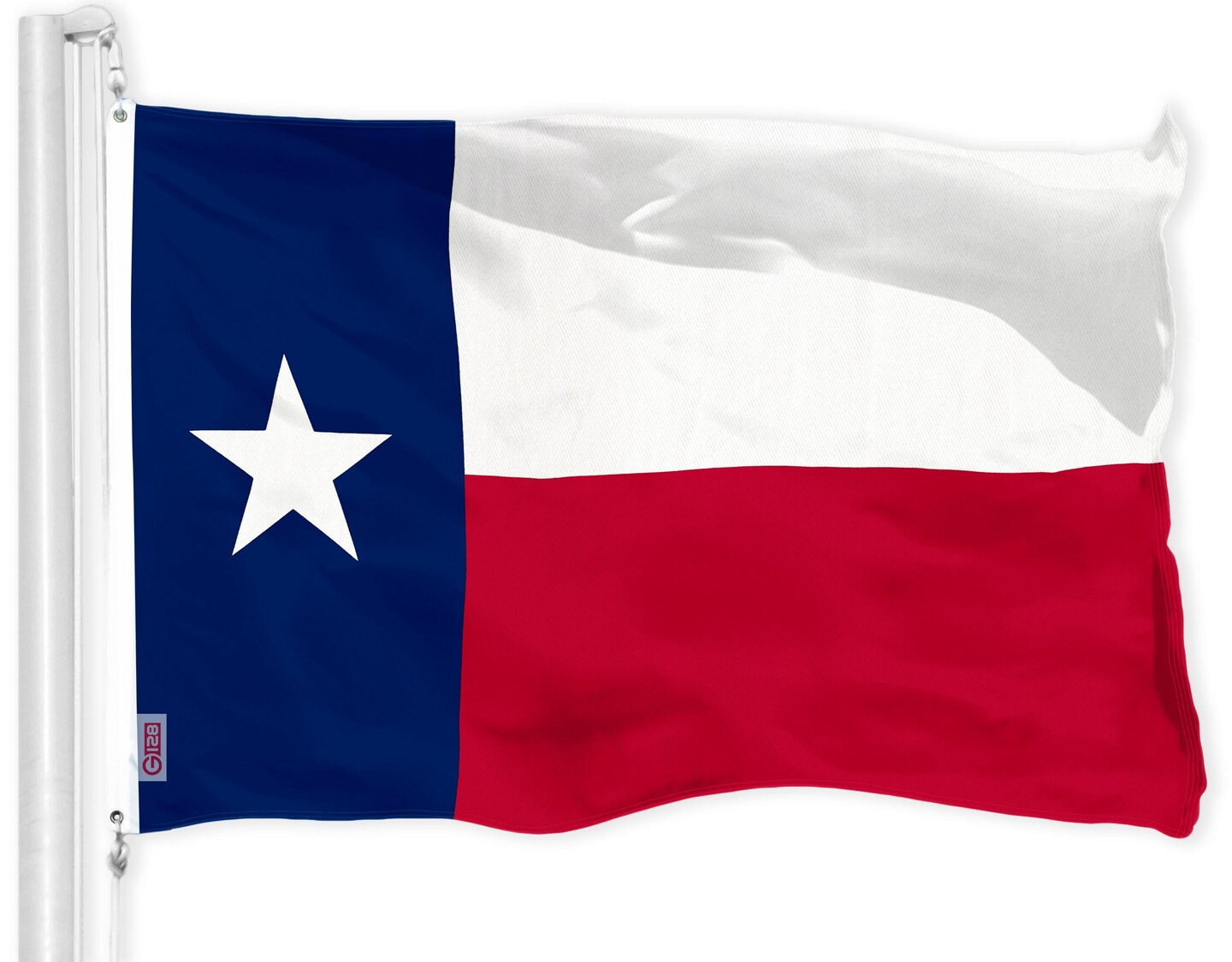 G128 Combo Pack: USA American Flag 3x5 Ft 150D Printed Stars &#x26; Texas State Flag 3x5 Ft 150D Printed
