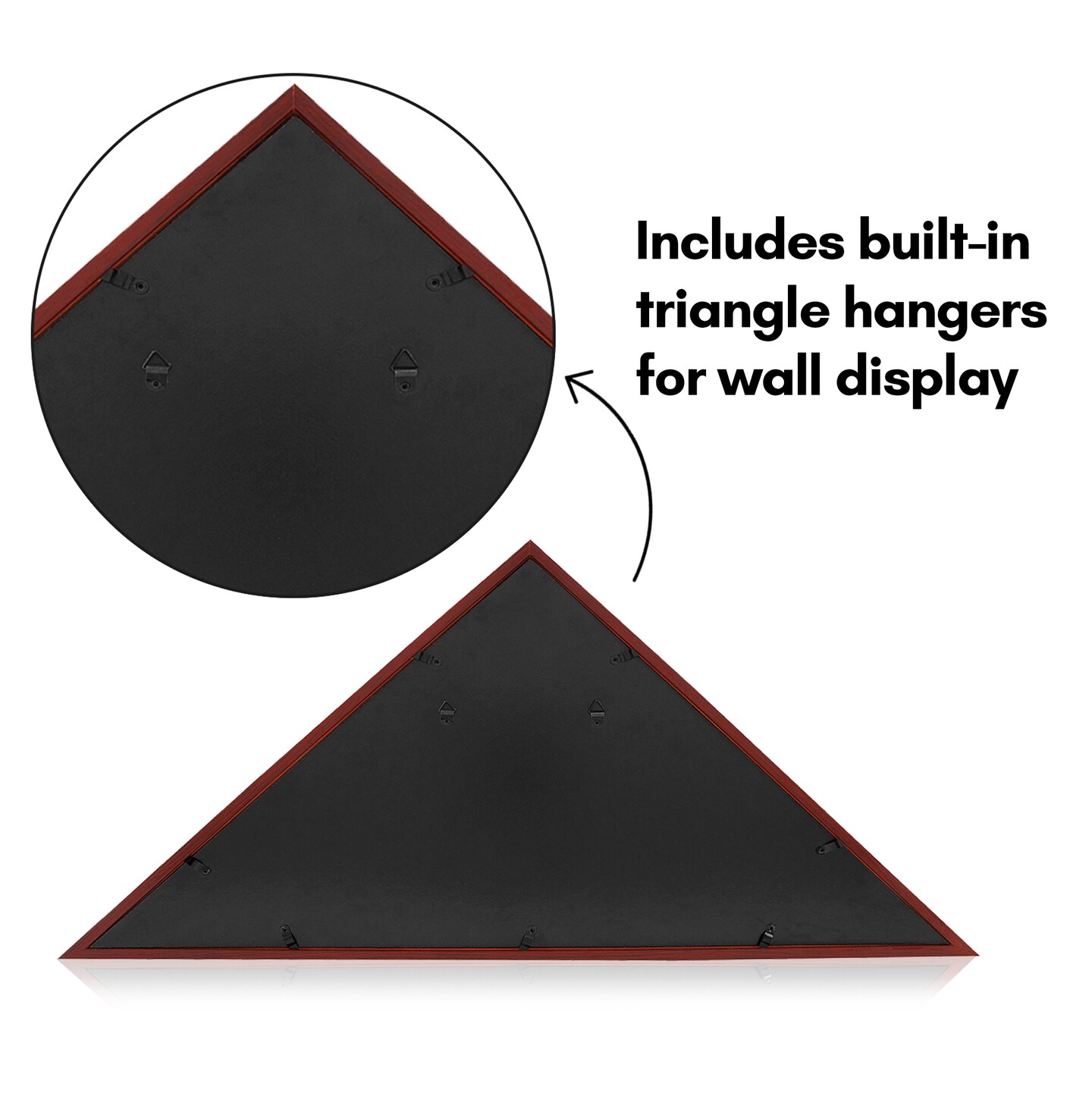 Americanflat Large Flag Display Case for Burial or Memorial Flag - Fits Folded 5x9.5 or 3.5 Flag - Elegant Military Flag Display Case - Plexiglass Cover - Triangle Hanging Hardware