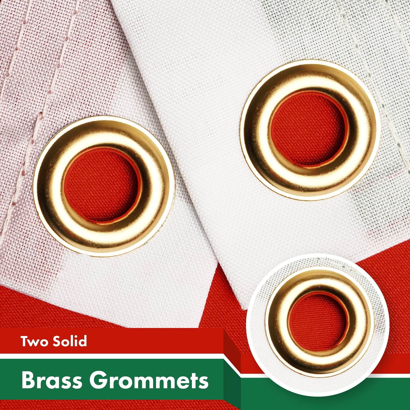 G128 Combo Pack: American USA Flag 150D 3x5 Ft &#x26; Hungary Coat of Arms Flag 300D 3x5 Ft, Indoor/Outdoor, Brass Grommets