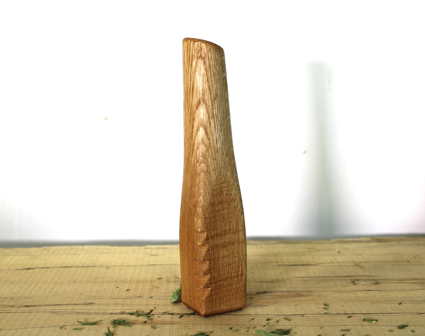 Oak Hand Carved Bud Vase, Single Stem Flower Wooden Display Vase - image12