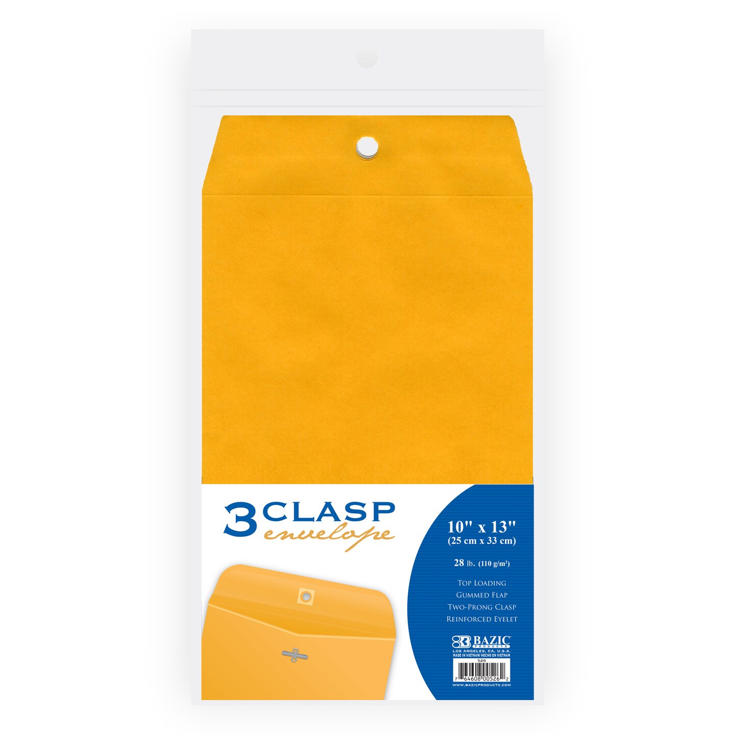 Mead 3 Clasp Envelopes 10 X 13 In/ 25.4 Cm X 33 Cm. 6 Ct