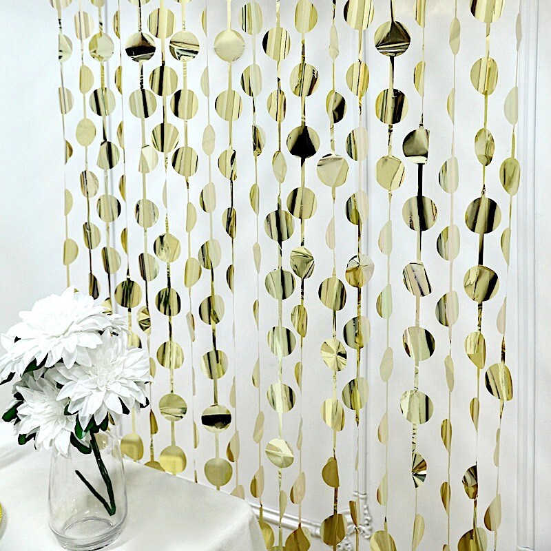 Metallic Round 3x6.5 feet Foil Tassels Fringe Backdrop CURTAINS