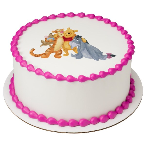 Winnie the Pooh and Friends Edible Cake Topper Image