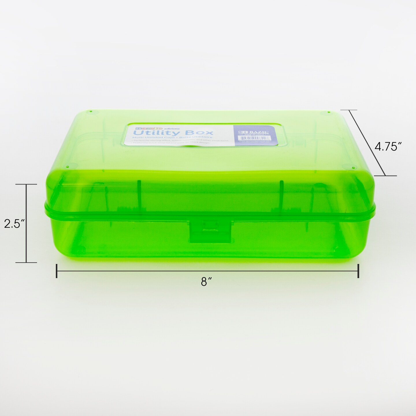 BAZIC Pencil Case Multipurpose Utility Box - Bright Color