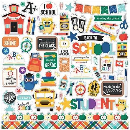 Echo Park Off to School Element Sticker