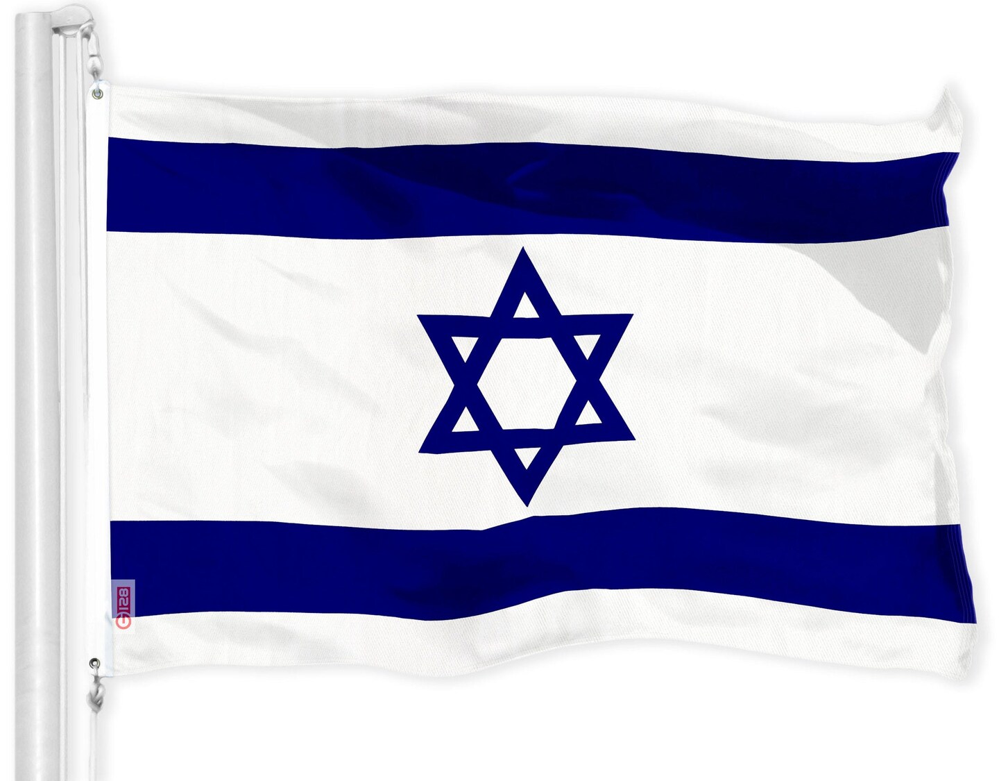 G128 Combo Pack: USA American Flag 3x5 Ft 150D Printed Stars &#x26; Israel (Israeli) Flag 3x5 Ft 150D Printed
