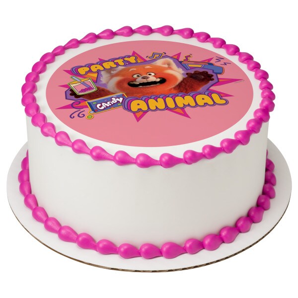 Disney and Pixar&#x27;s Turning Red Party Animal Edible Cake Topper - 7.5&#x22; Round