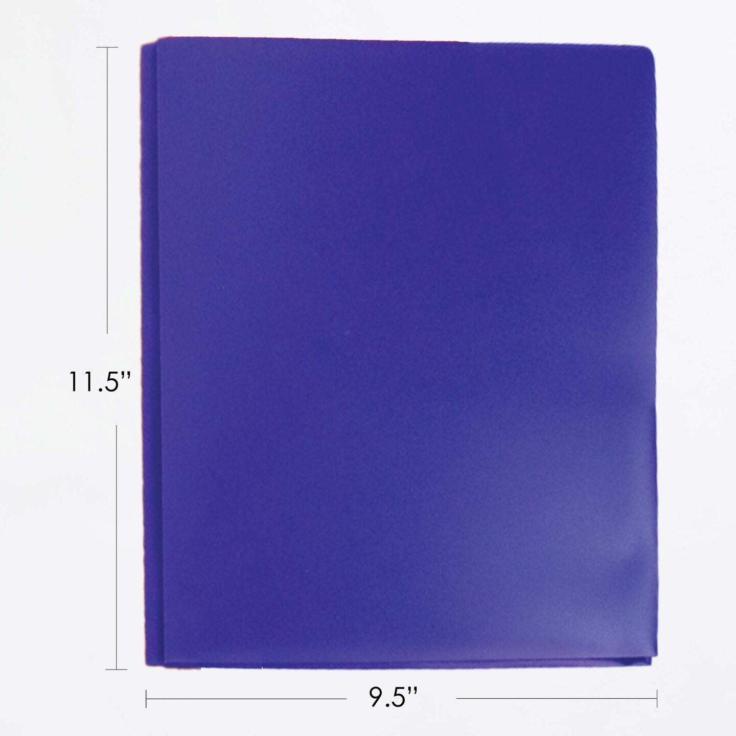 BAZIC Solid Color 2-Pockets Poly Portfolio - Solid Color w/ 3-Prong Fastener