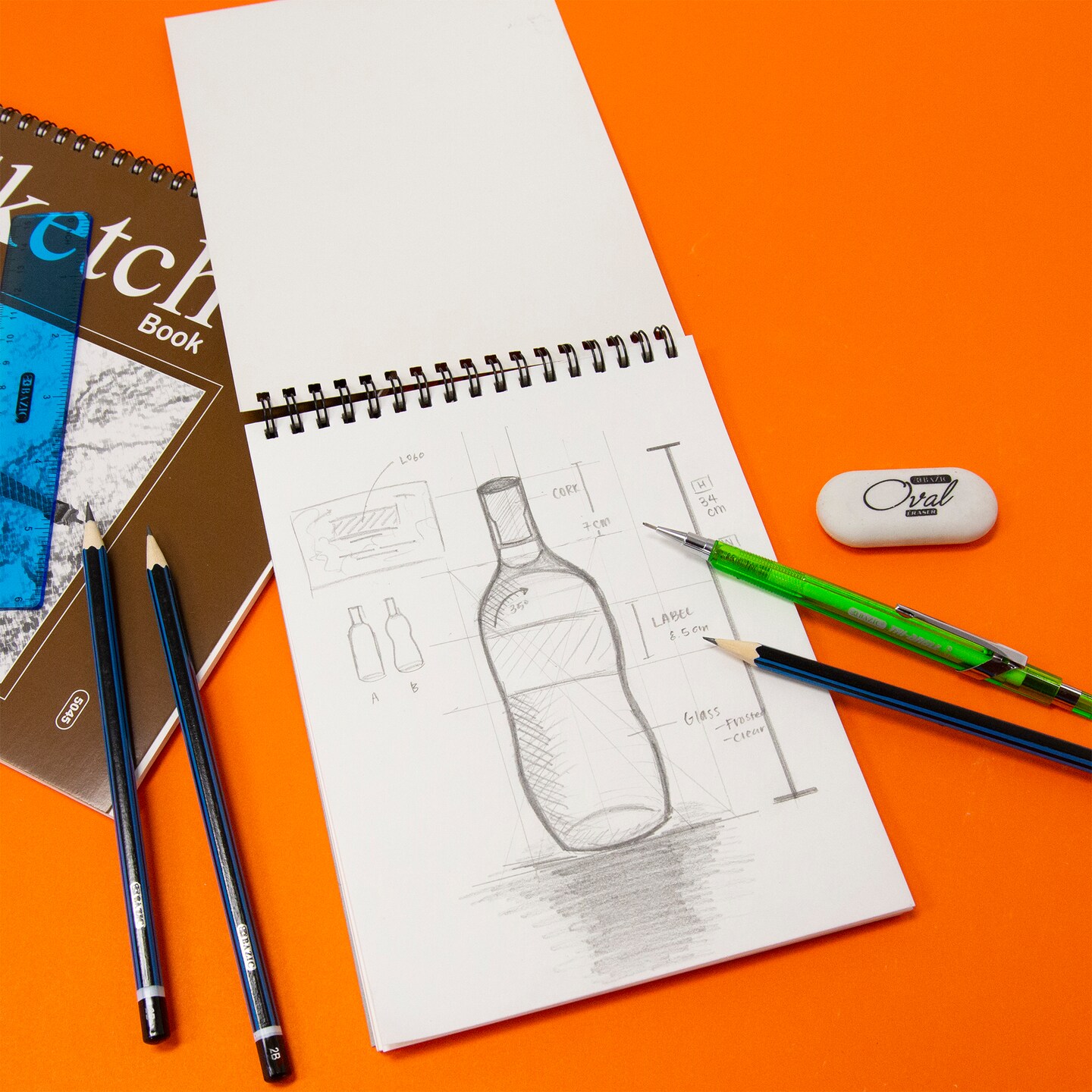 BAZIC Sketching Pencil Premium #2B (12/Pack)