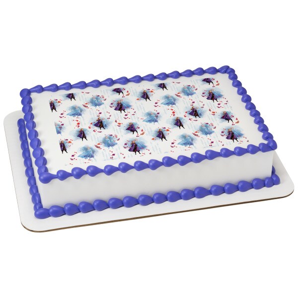 Disney Frozen II Sisters Edible Cake Topper Image - 1/4 Sheet
