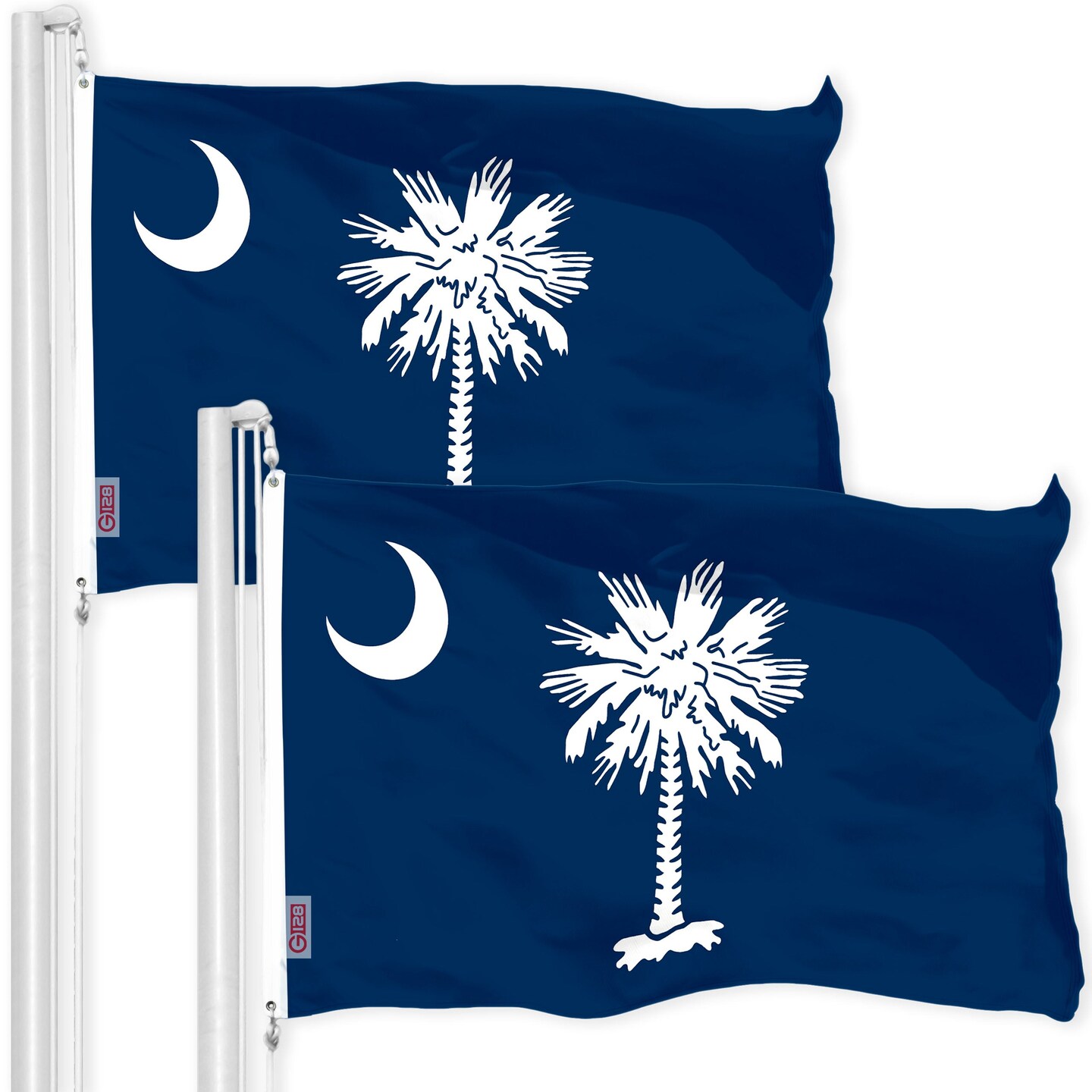 South Carolina SC State Flag 3x5 Ft 2-Pack 150D Printed Polyester By G128
