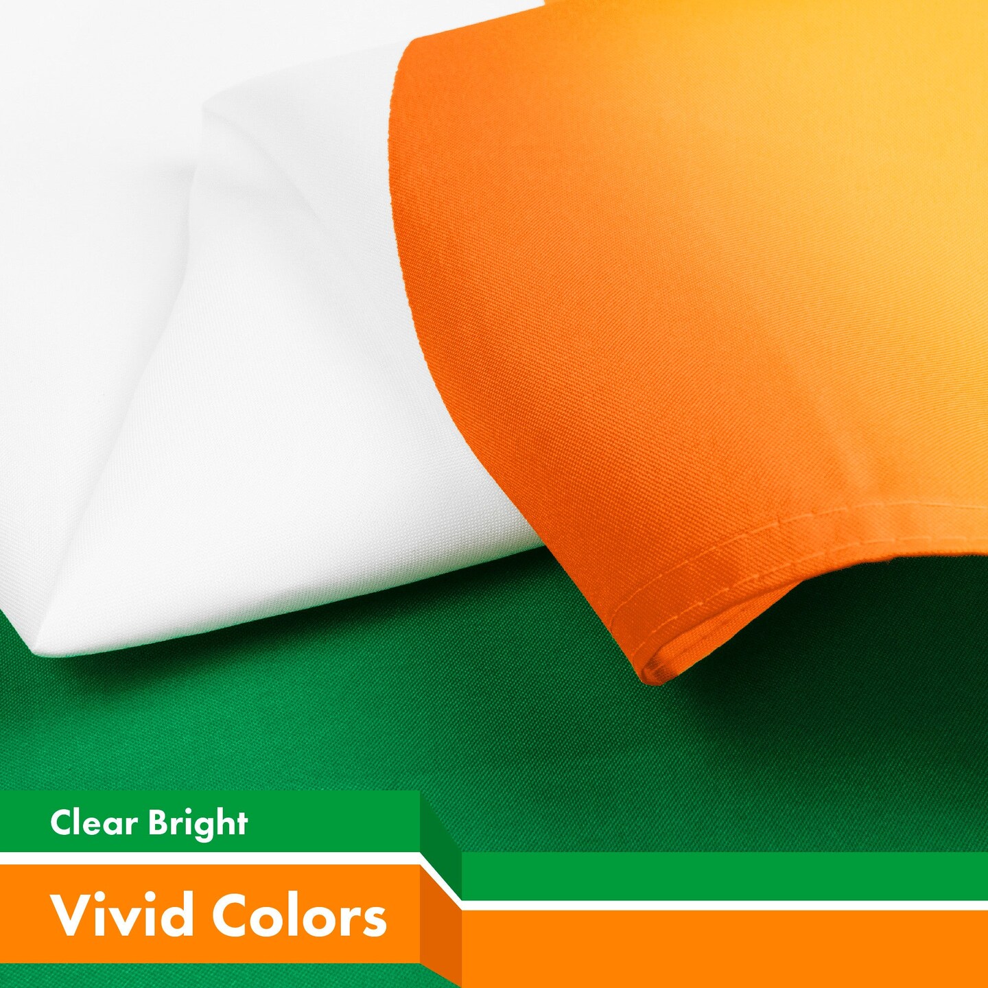 G128 Combo Pack: American USA Flag 2x3 Ft &#x26; Ireland Irish Flag  2x3 Ft | Both LiteWeave Pro Series Printed 150D Polyester, Brass Grommets