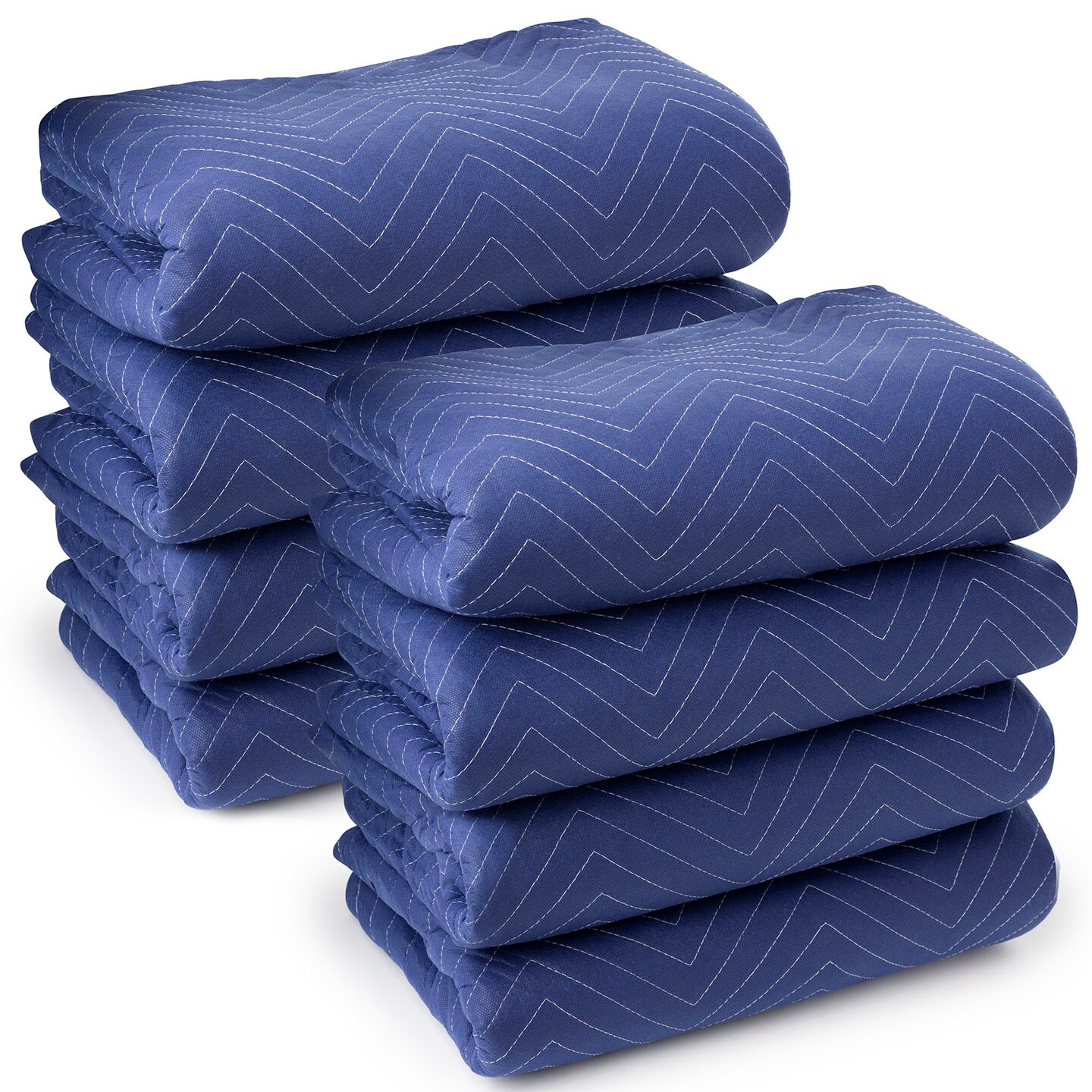 Sure-Max 8 Moving &#x26; Packing Blankets - Deluxe Pro - 80&#x22; x 72&#x22; (40 lb/dz weight) - Professional Quilted Shipping Furniture Pads Royal Blue