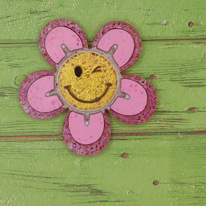 Winky Face Flower Silicone Freshie Mold