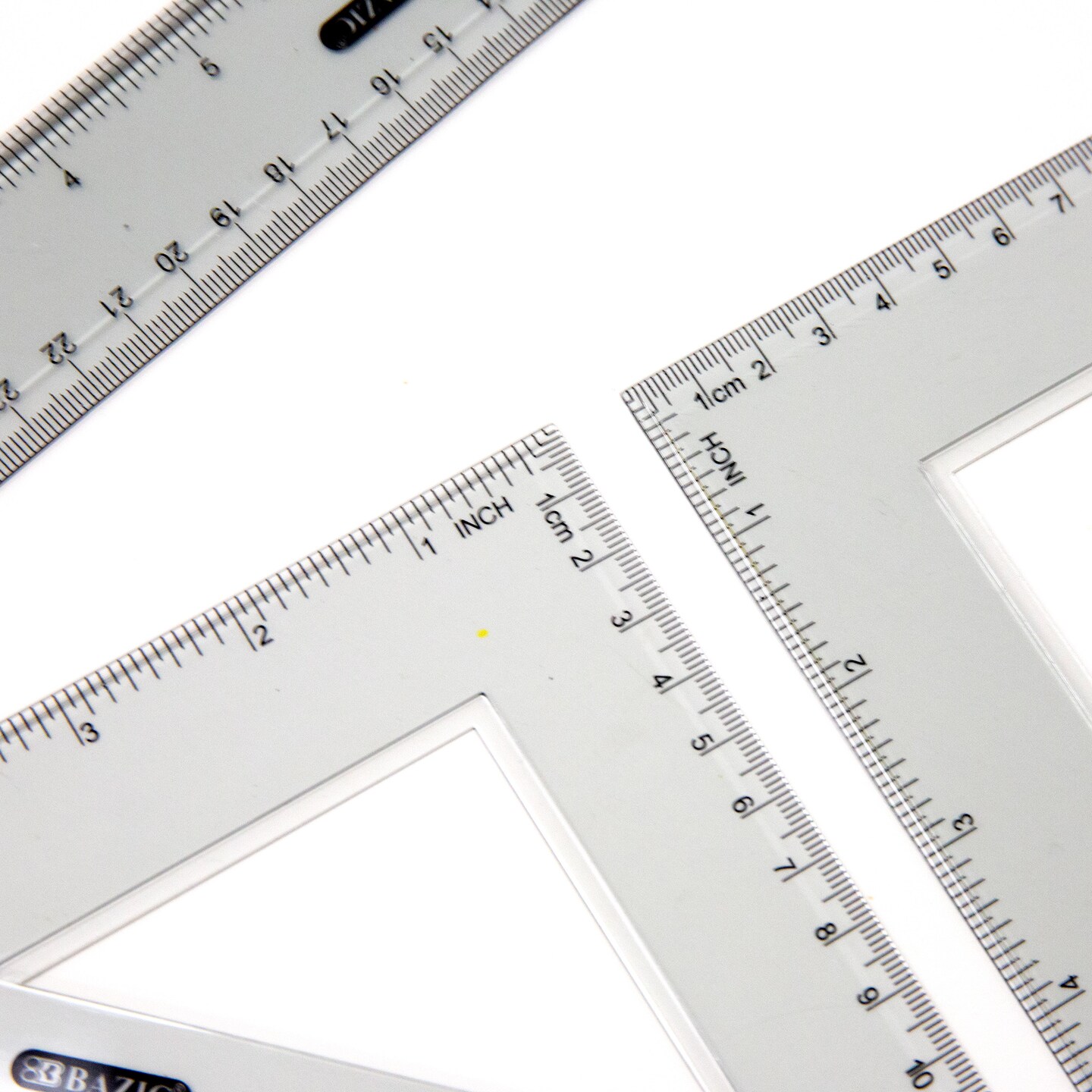BAZIC Geometry Ruler Combination Sets 4-Piece