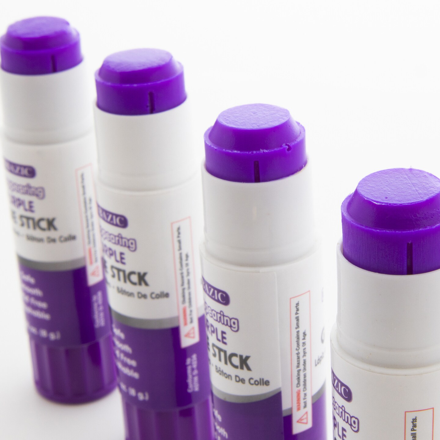 BAZIC Glue Stick Washable Disappearing Purple 0.28 oz (12 Sticks)