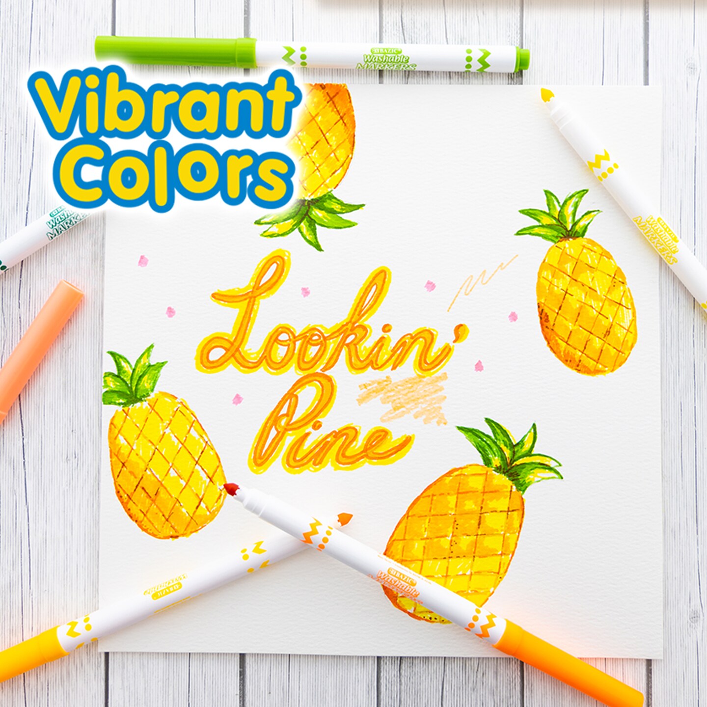 BAZIC Washable Markers Super Tip 10 Color