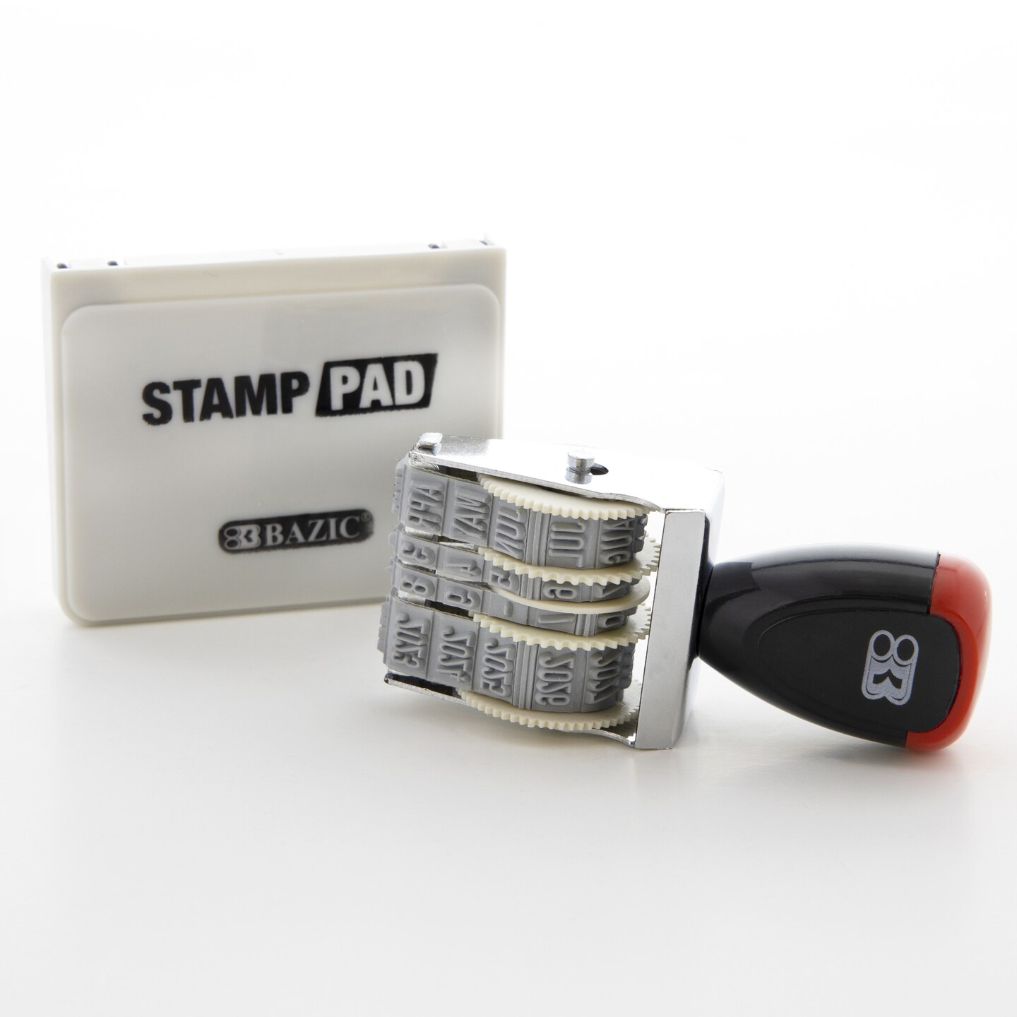 BAZIC Date Stamp and Ink Pad (Black Ink)