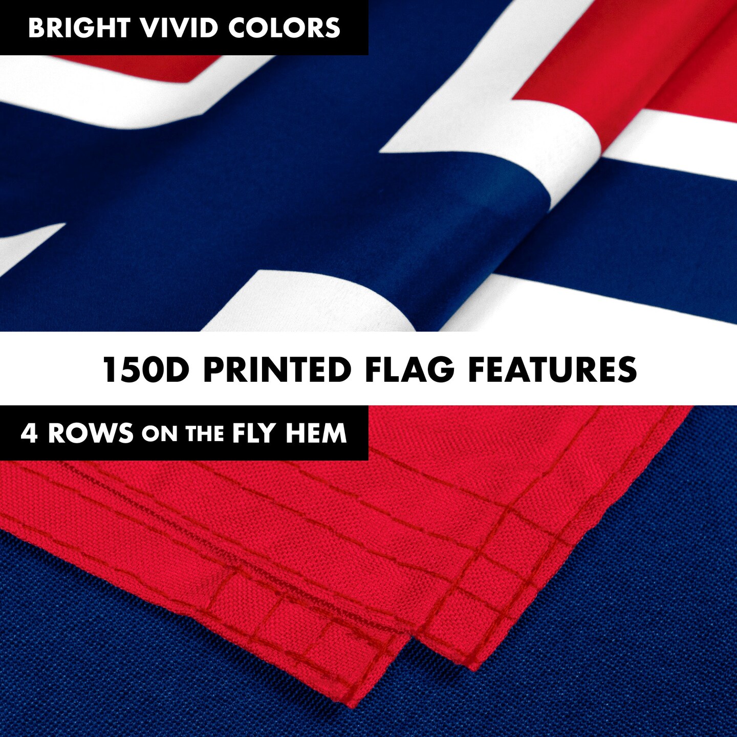 G128 Combo Pack: 6 Feet Tangle Free Spinning Flagpole (Black) Norway Norwegian Flag 3x5 ft Printed 150D Brass Grommets (Flag Included) Aluminum Flag Pole