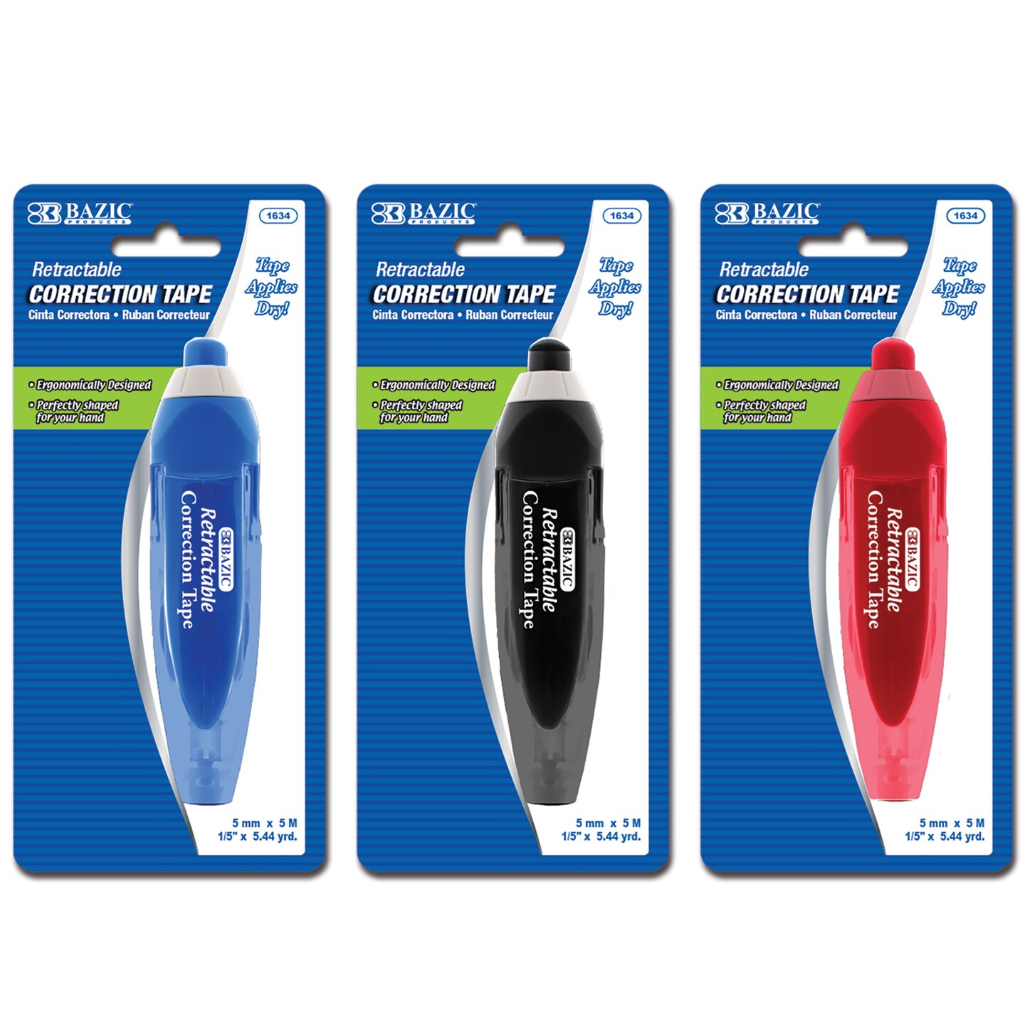 BAZIC Correction Tape Retractable 5 mm x 196&#x22;