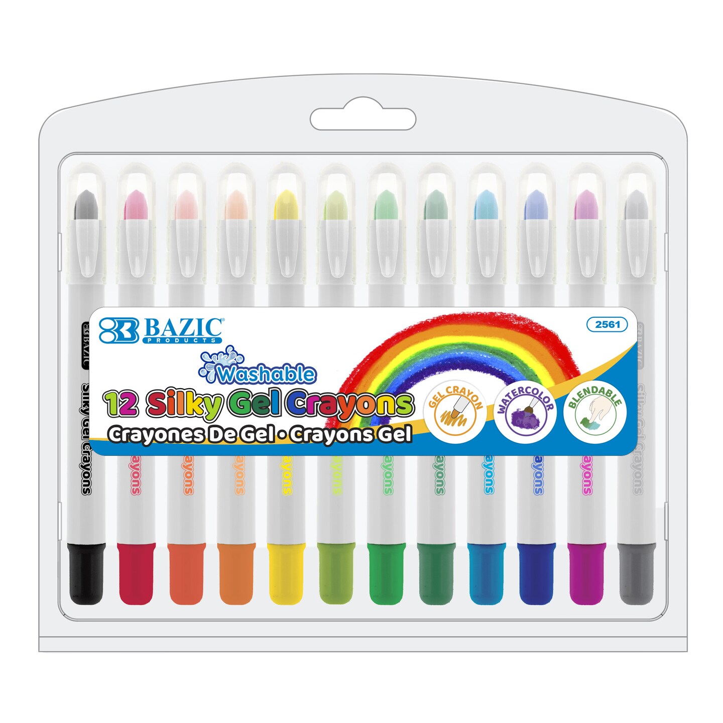BAZIC Silky Gel Crayons 12 Color