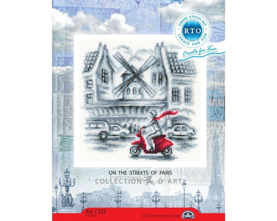 Cross-stitch Kit &#x22;On the streets of Paris&#x22; C332