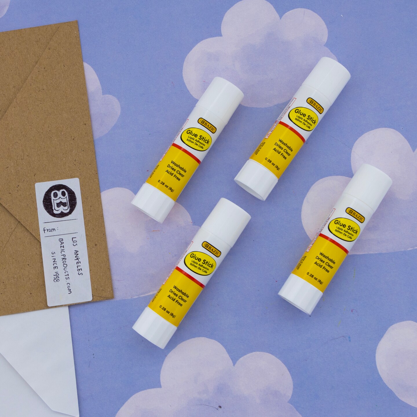 BAZIC Glue Stick All Purpose 0.28 Oz (8g)(30/Pack)