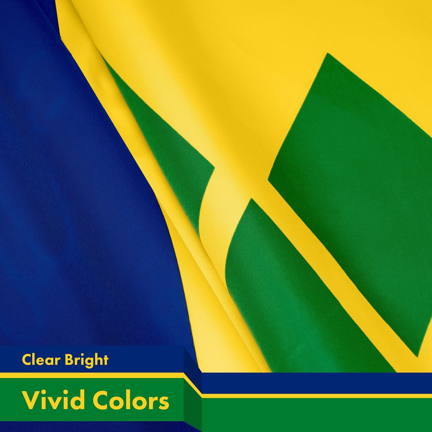 G128 5 Pack: Saint Vincent and the Grenadines Vincentian Flag | 3x5 Ft | LiteWeave Pro Printed 150D Poly | Country Flag, Vibrant Colors, Brass Grommets, Thicker and More Durable Than 100D 75D Poly