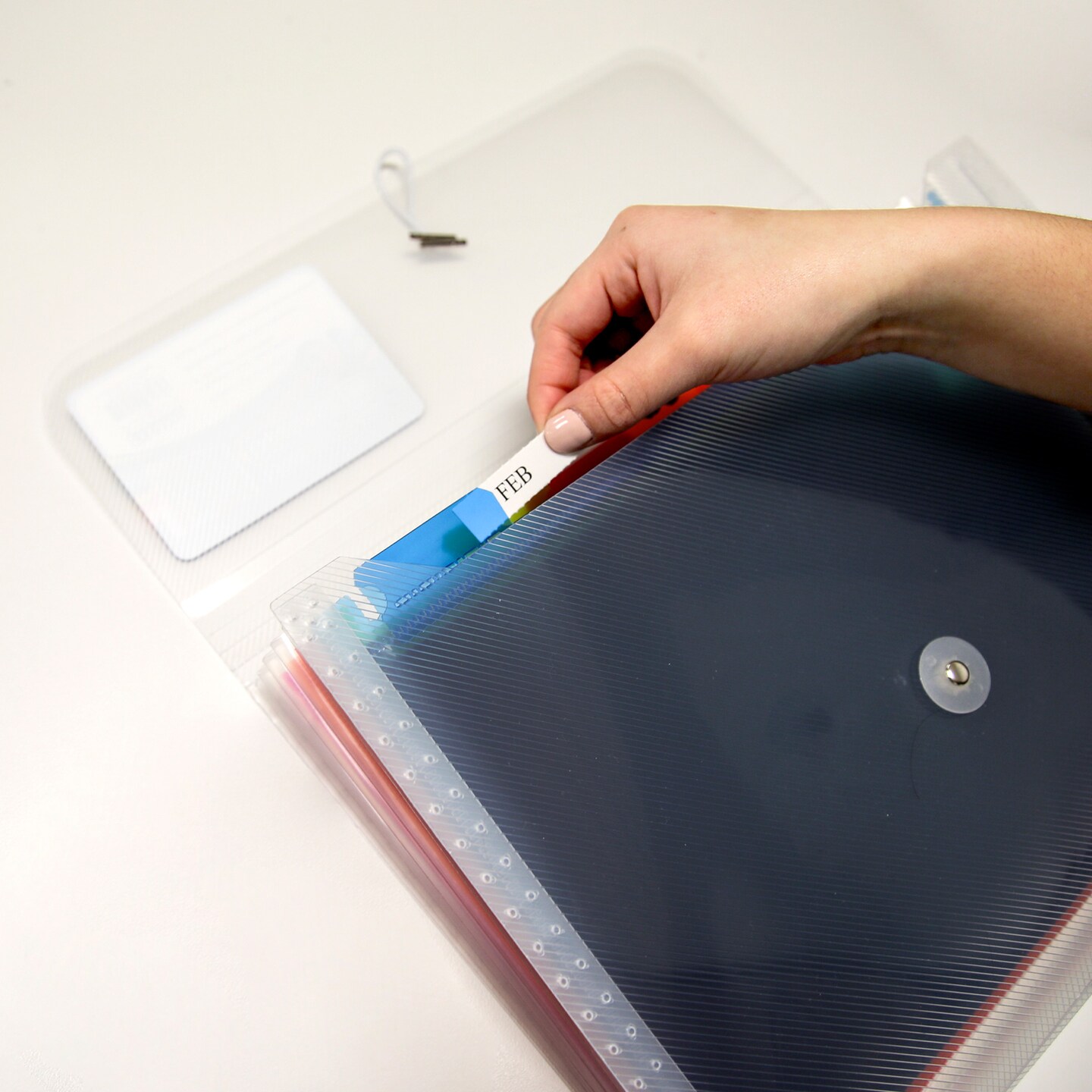 BAZIC Expanding File A4/Letter Size Rainbow Poly 7-Pocket