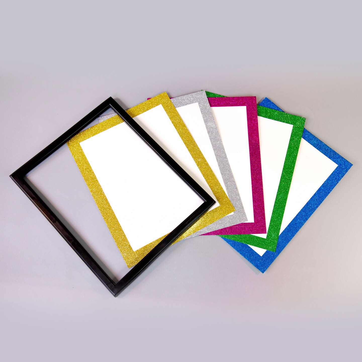 BAZIC 11&#x22; X 14&#x22; White Poster Board w/Glitter Frame (5/Pack)