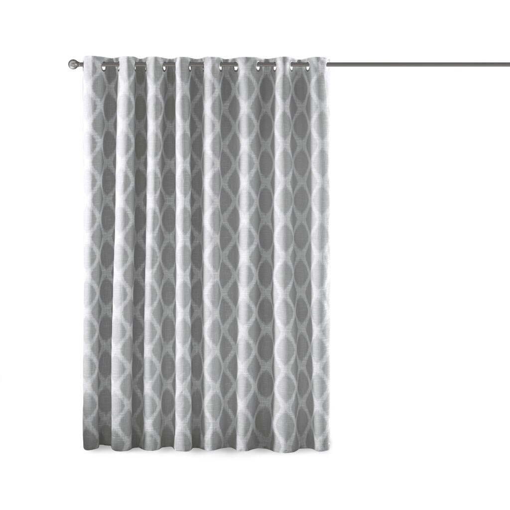 Gracie Mills Zinnia Contemporary Ikat Blackout Patio Curtain Panel - Grace-12280