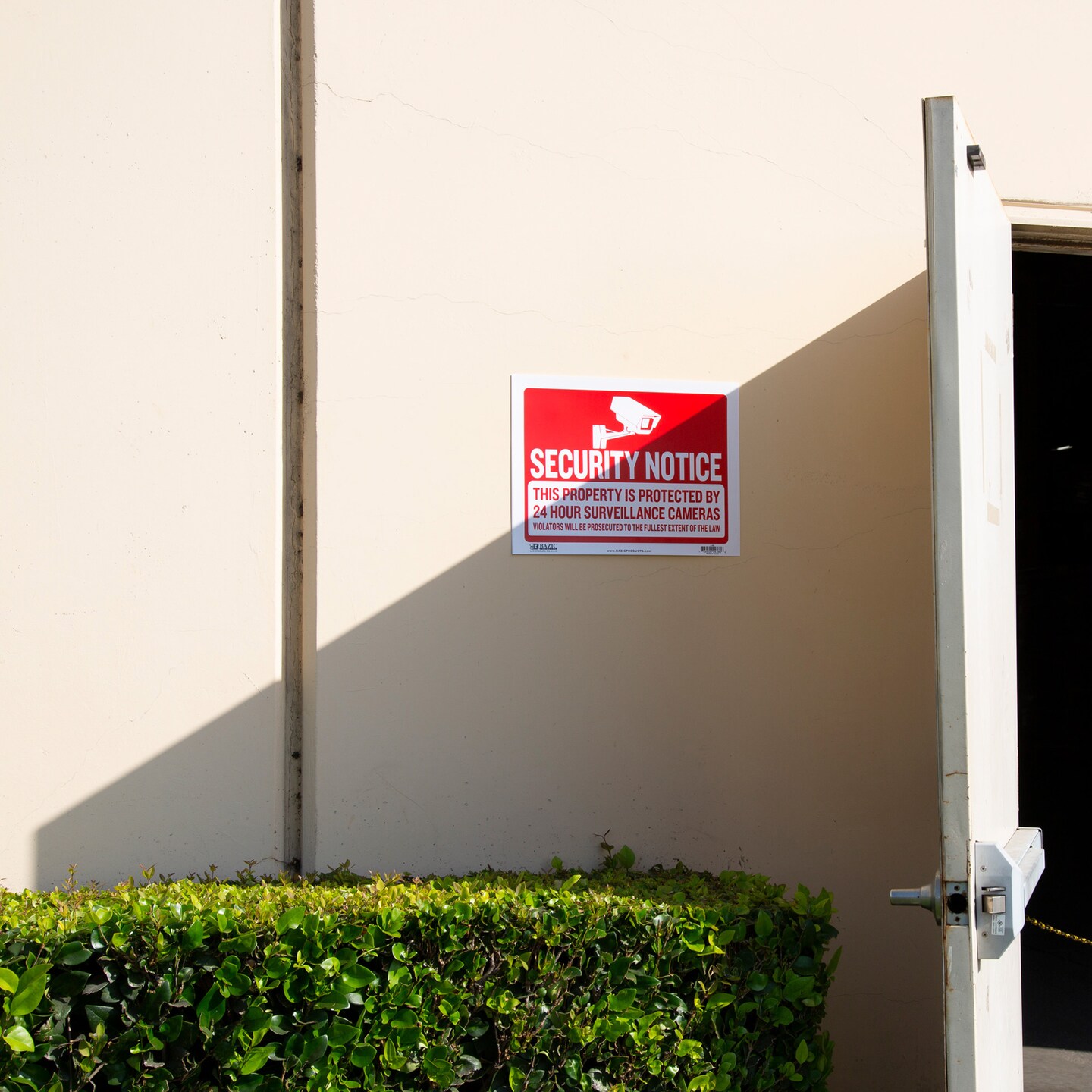 BAZIC 9&#x22; x 12&#x22; Security Notice Sign