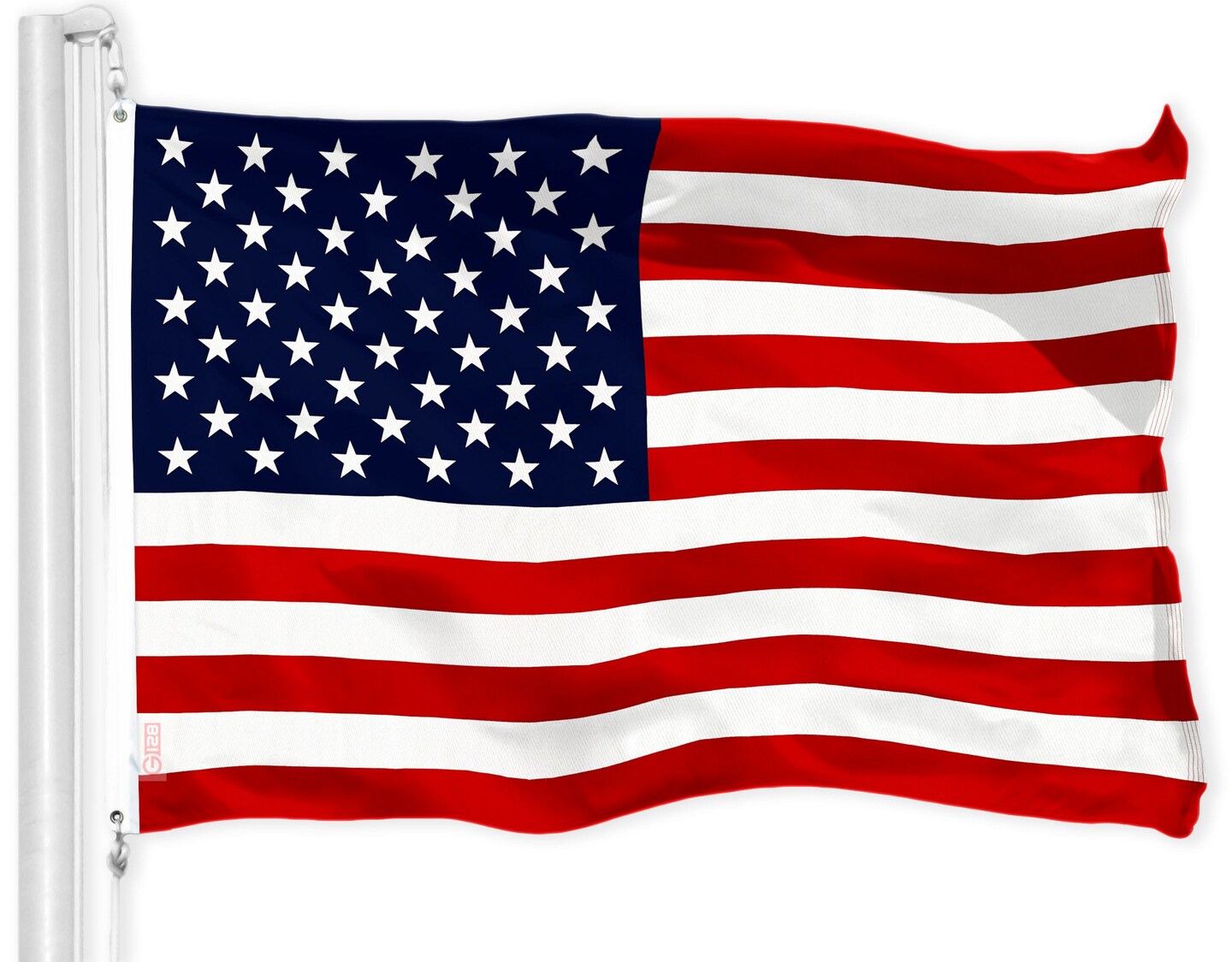 G128 American USA Flag | 2x3 Ft | LiteWeave Pro Series Printed 150D Polyester | Country Flag, Indoor/Outdoor, Vibrant Colors, Brass Grommets, Thicker and More Durable Than 100D 75D Polyester