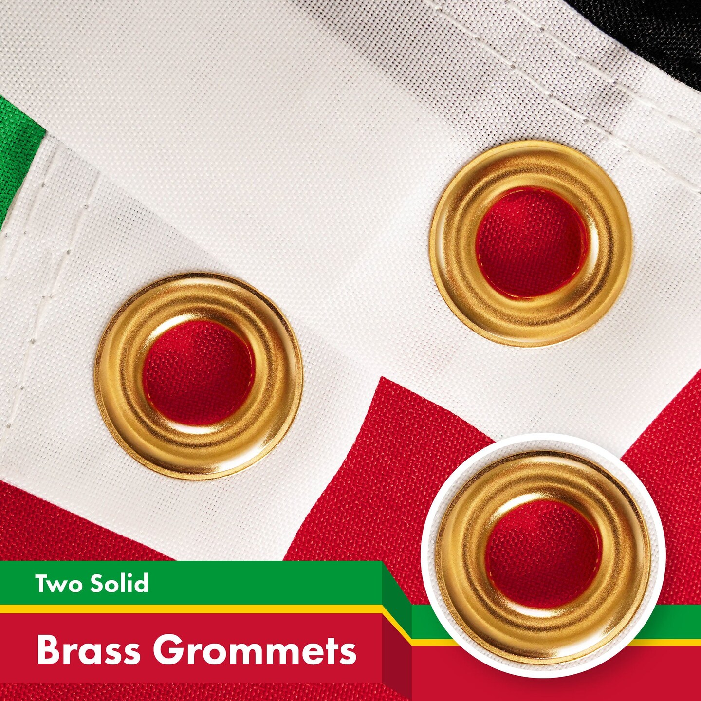 G128 3 Pack: Saint Kitts and Nevis Flag | 3x5 Ft | LiteWeave Pro Series Printed 150D Polyester | Country Flag, Indoor/Outdoor, Vibrant Colors, Brass Grommets, Thicker and More Durable Than 100D 75D Polyester