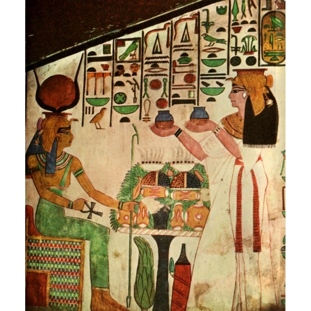 Ancient Egyptian Wall Paintings 1956 Tomb Of Queen Nefertari Poster Print