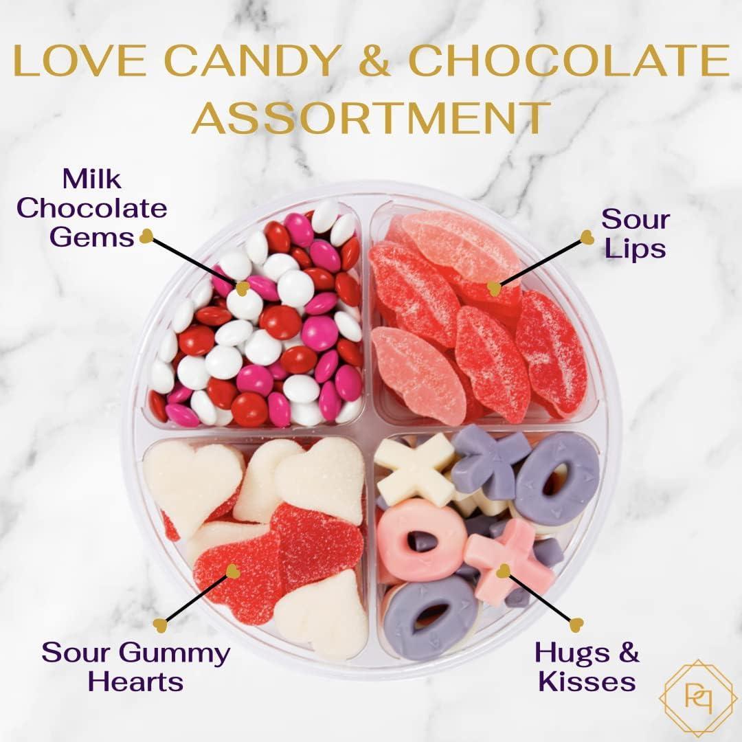 Love Candy &#x26; Chocolate Gift | Chocolate and Sour Gummy Candy Assortment | Chocolate and Gummies Candy for any Occasion | Gift for Mothers day and Lovers