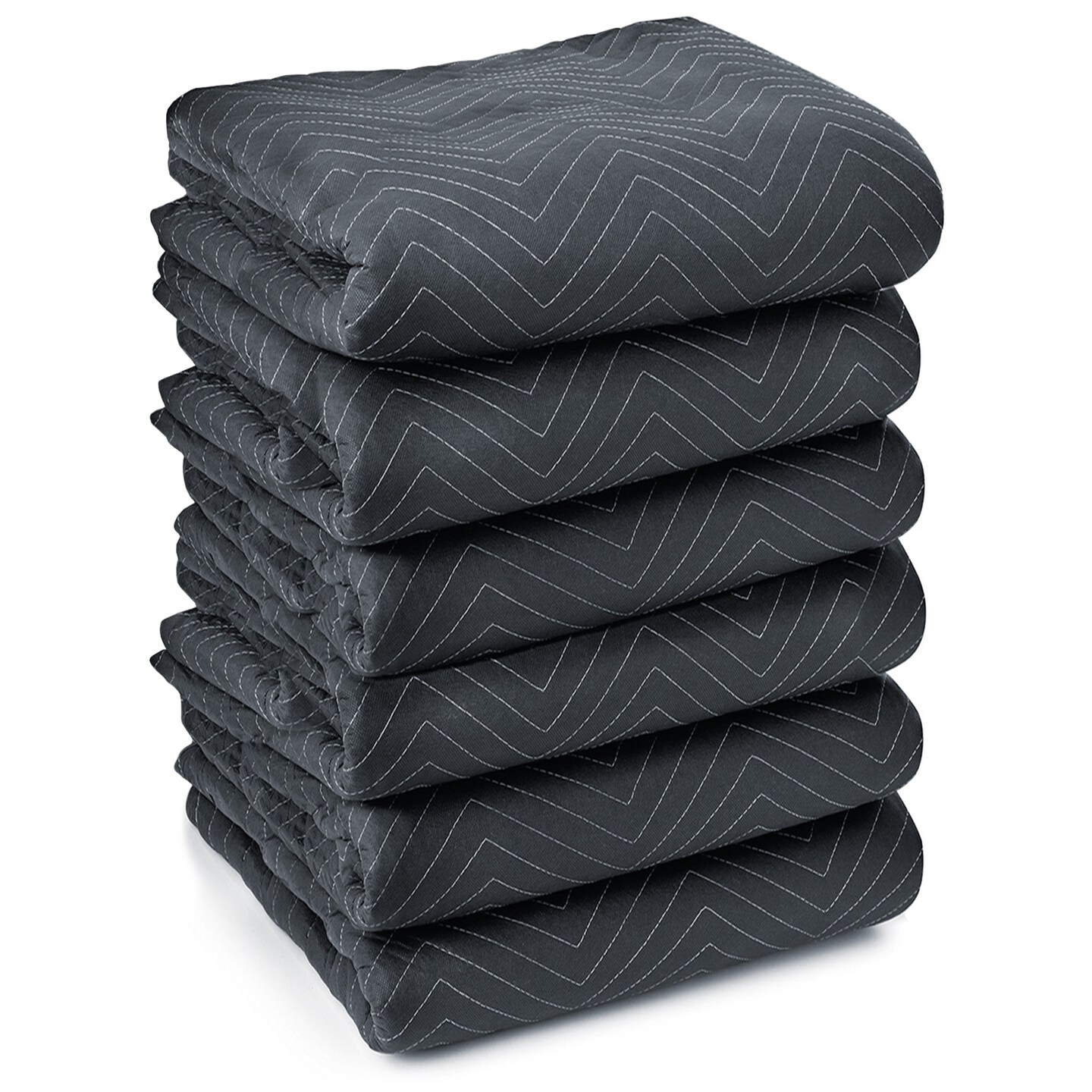 Sure-Max 6 Moving &#x26; Packing Blankets - Ultra Thick Pro - 72&#x22; x 40&#x22; - Professional Quilted Shipping Furniture Pads Black