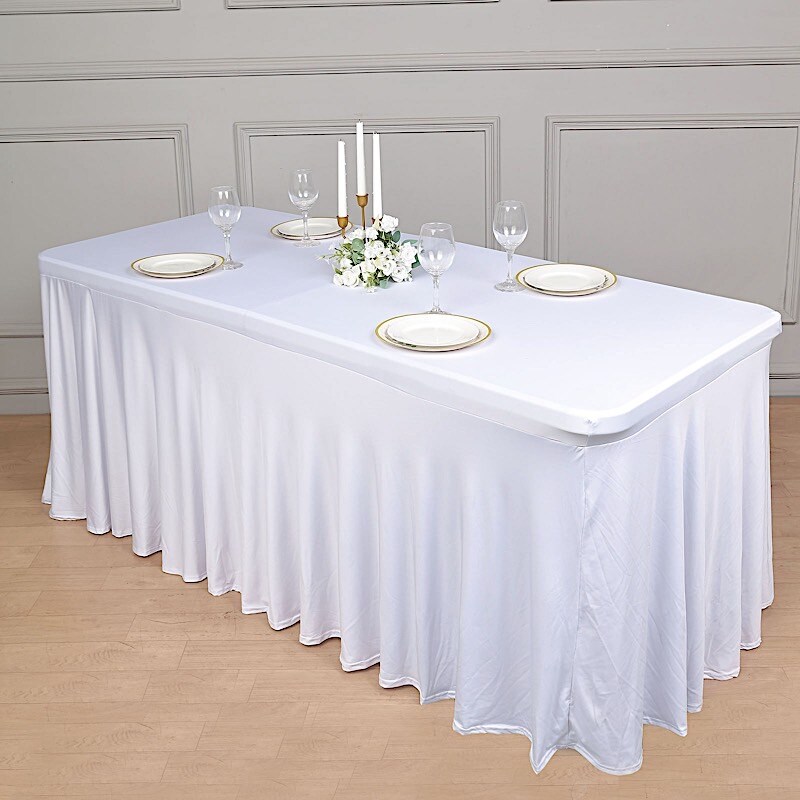 6 feet Fitted Premium Spandex Rectangle TABLECLOTH