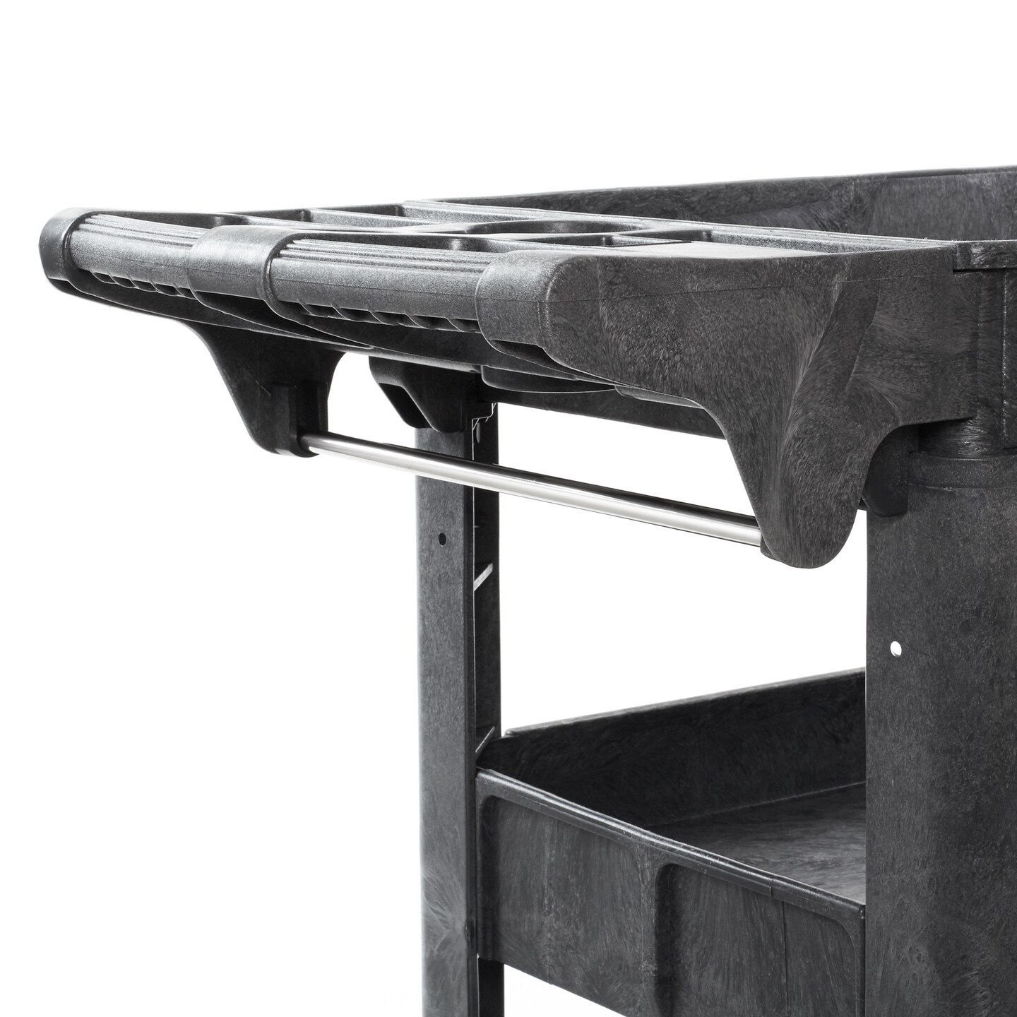 Dryser Utility Cart with Wheels, 40&#x22; x 17&#x22; Heavy Duty 550 lb. Capacity with Shelves - 3 Tier Rolling Cart with Two 5&#x22; Swivel Casters for Warehouse, Garage, Cleaning